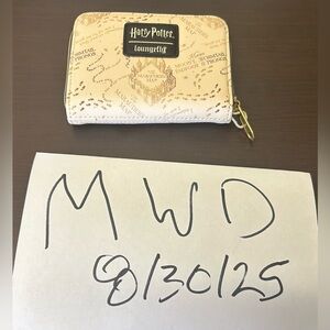 Loungefly Harry Potter Marauder's Map Wallet - Cream and Gold